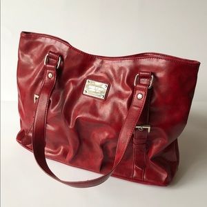 Red Nine West purse.